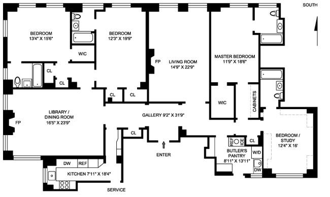 Floorplan for 3 East 77th Street