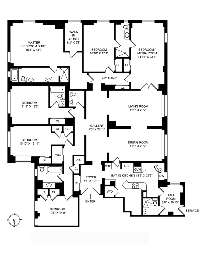 Floorplan for 500 West End Avenue