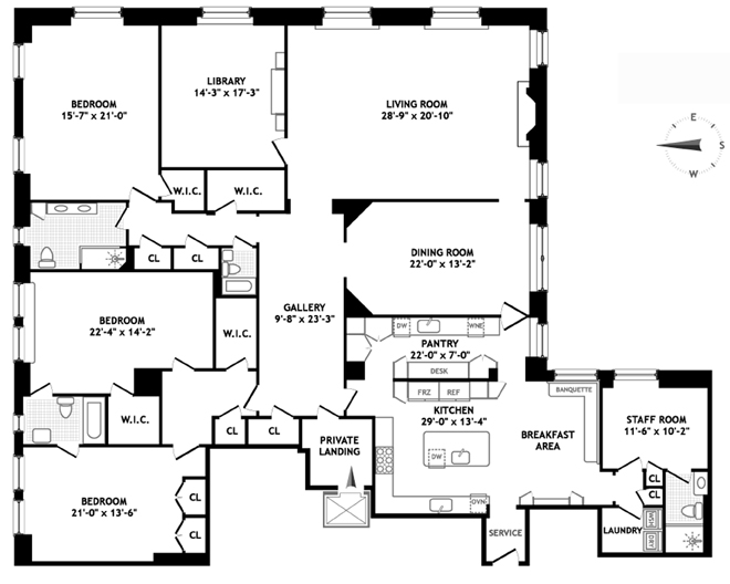Floorplan for Sutton Place South