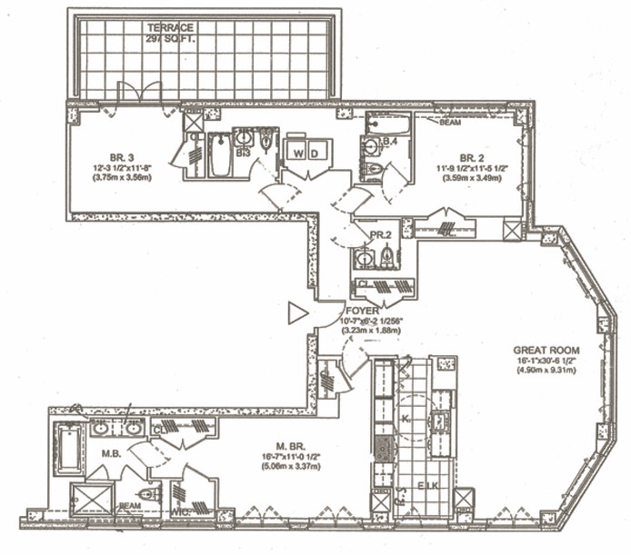 Floorplan for 205 West 76th Street, PH1F
