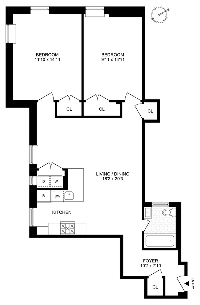 Floorplan for 60 West 76th Street, 5C