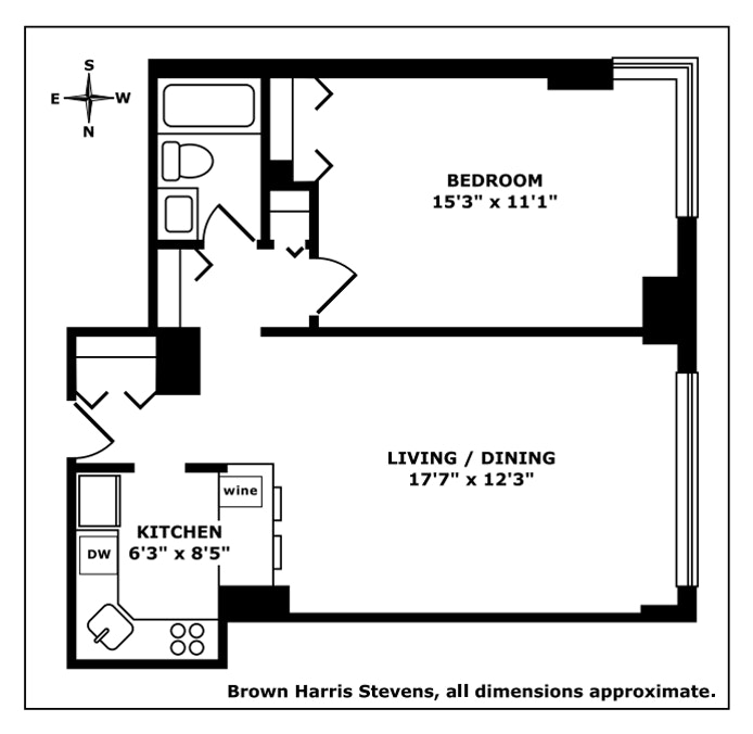 Floorplan for 340 East 93rd Street, 19J