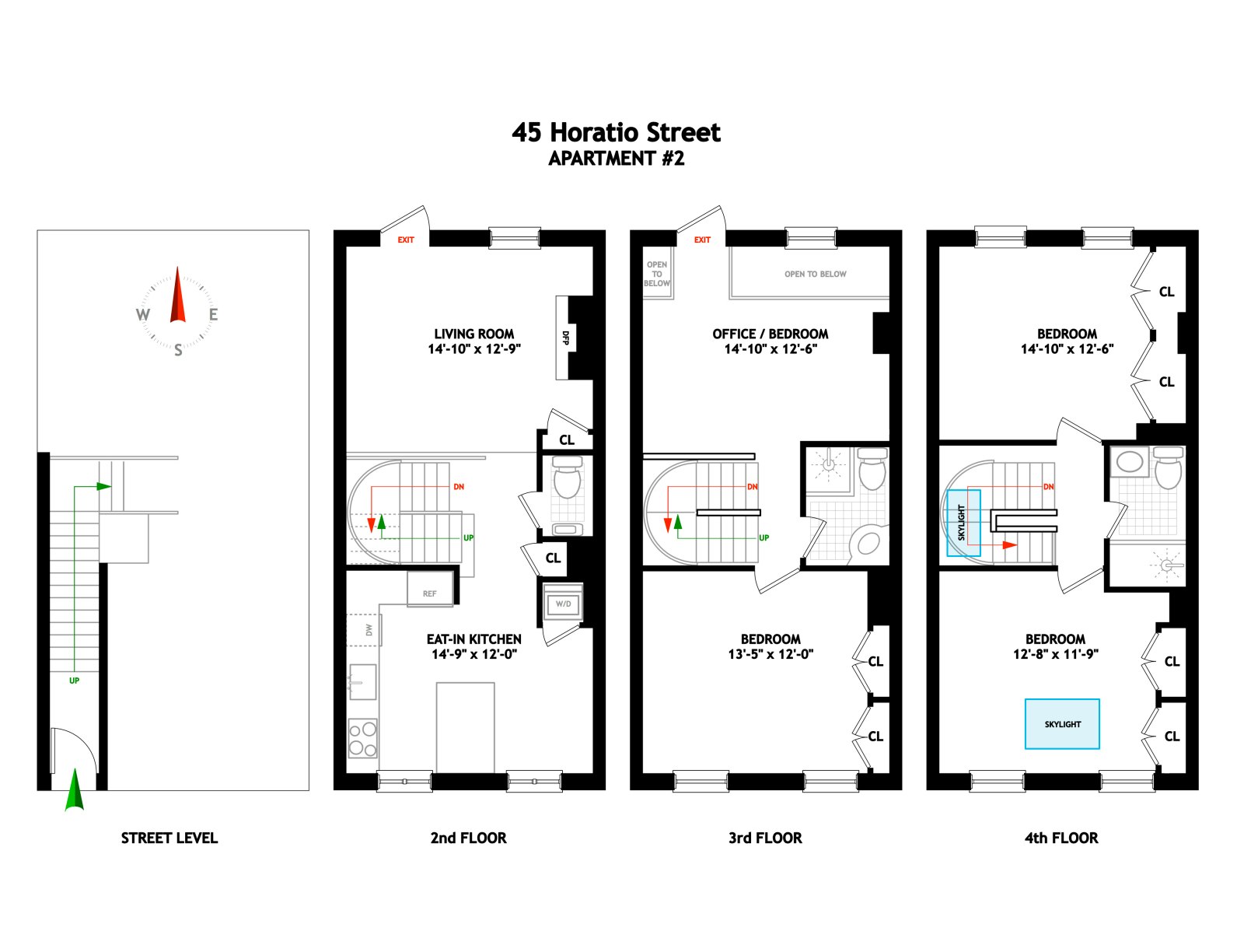Floorplan for 45 Horatio Street, 2