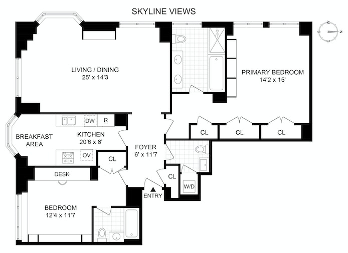 Floorplan for 181 East 65th Street, 17A