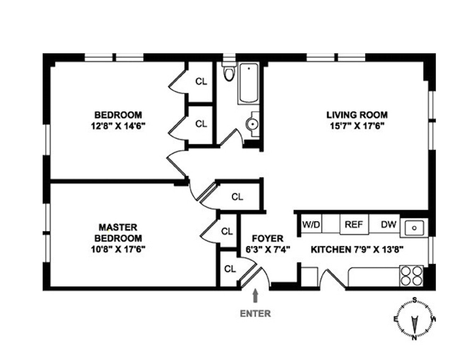 Floorplan for 36 West 84th Street, 6A