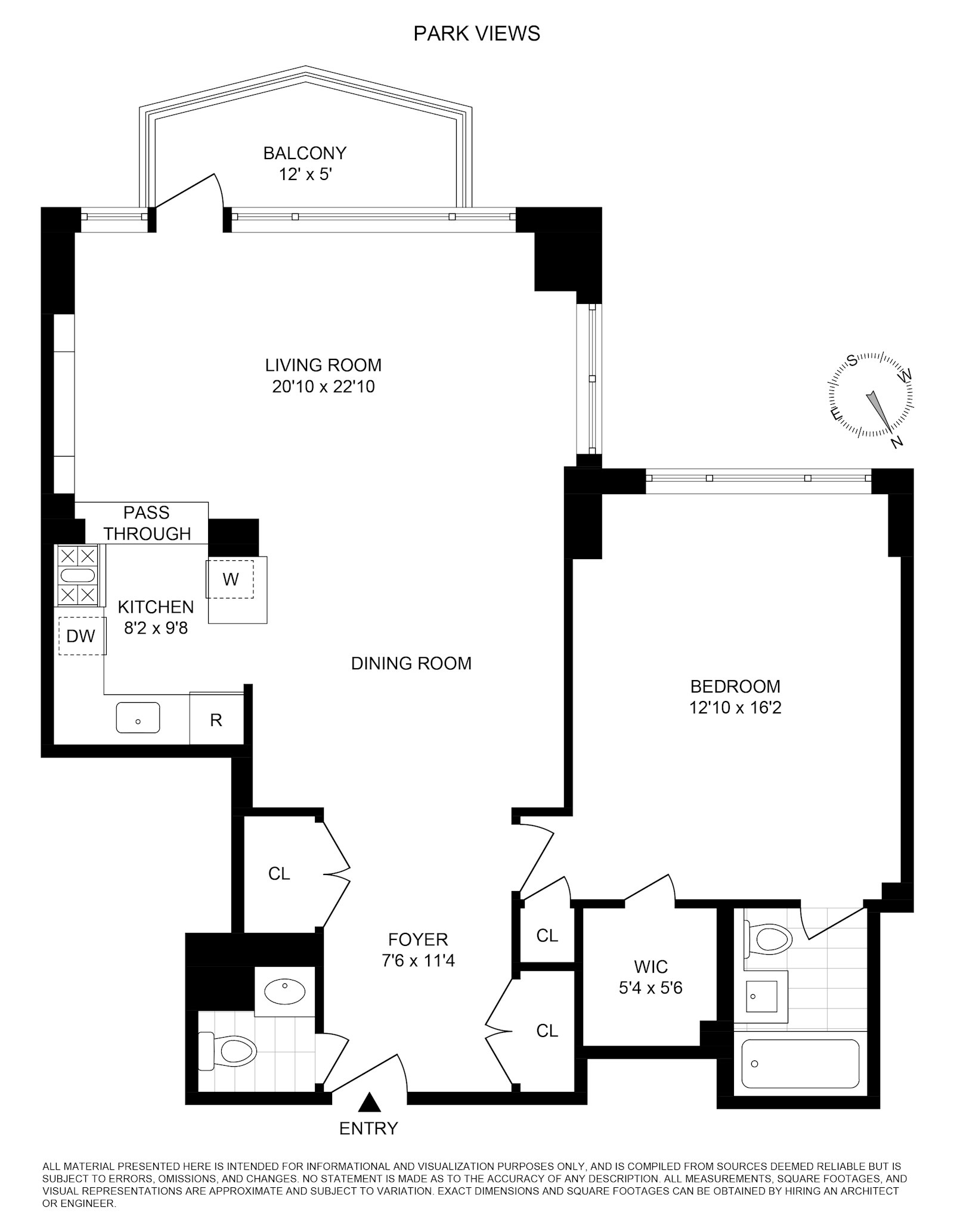 Floorplan for 80 Central Park West, 8D