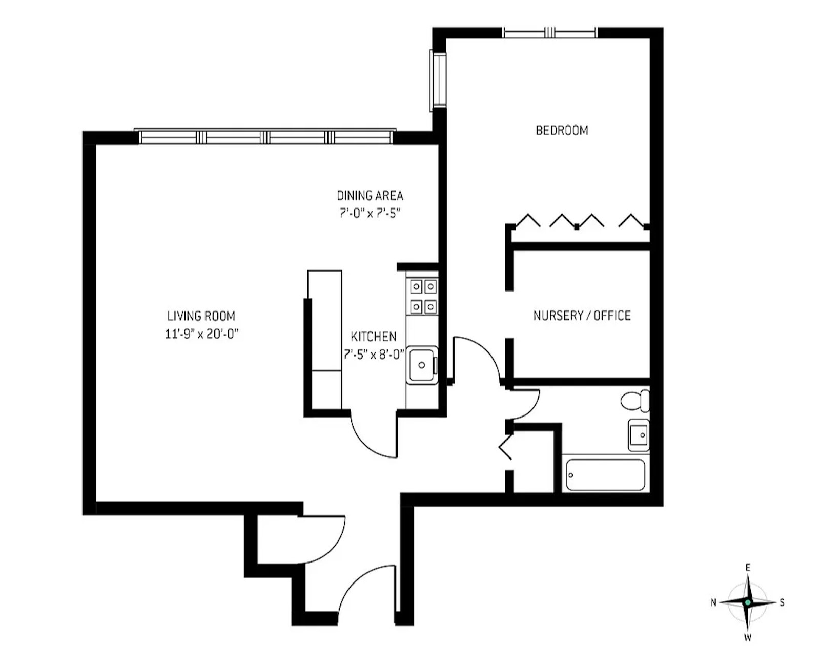 Floorplan for 185 Hall Street, 1418