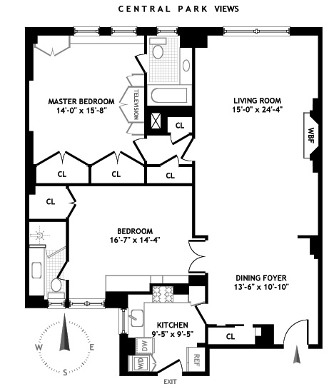 Floorplan for 128 Central Park South